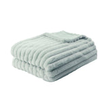 Hygge Morritz Faux Fur Cosy Reversible Throw – Green – 130cm x 180cm - Morritz Throw In Green 130 X 180Cm 3