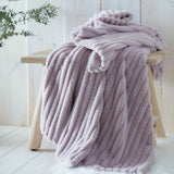 Hygge Morritz Faux Fur Cosy Reversible Throw – Mauve – 130cm x 180cm