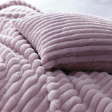 Hygge Morritz Faux Fur Cosy Reversible Throw – Mauve – 130cm x 180cm - Morritz Throw In Mauve 130 X 180Cm 4