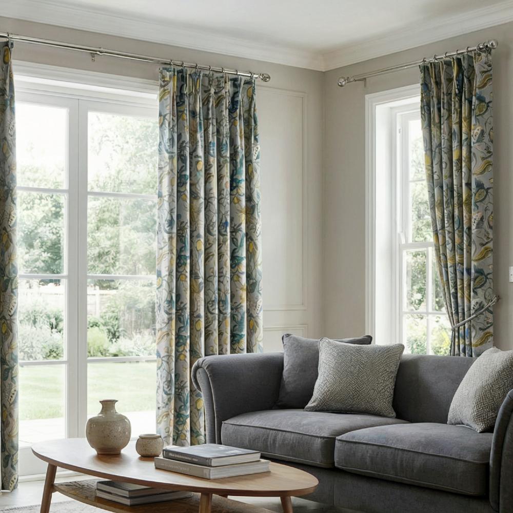 Morton Teal fabric sample