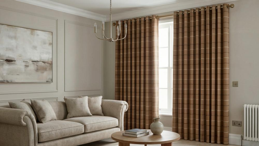 Mull Made to Measure Curtains Latte 3