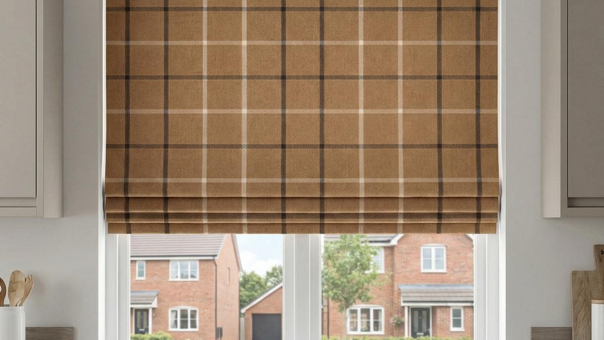 Mull Made to Measure Roman Blind Latte