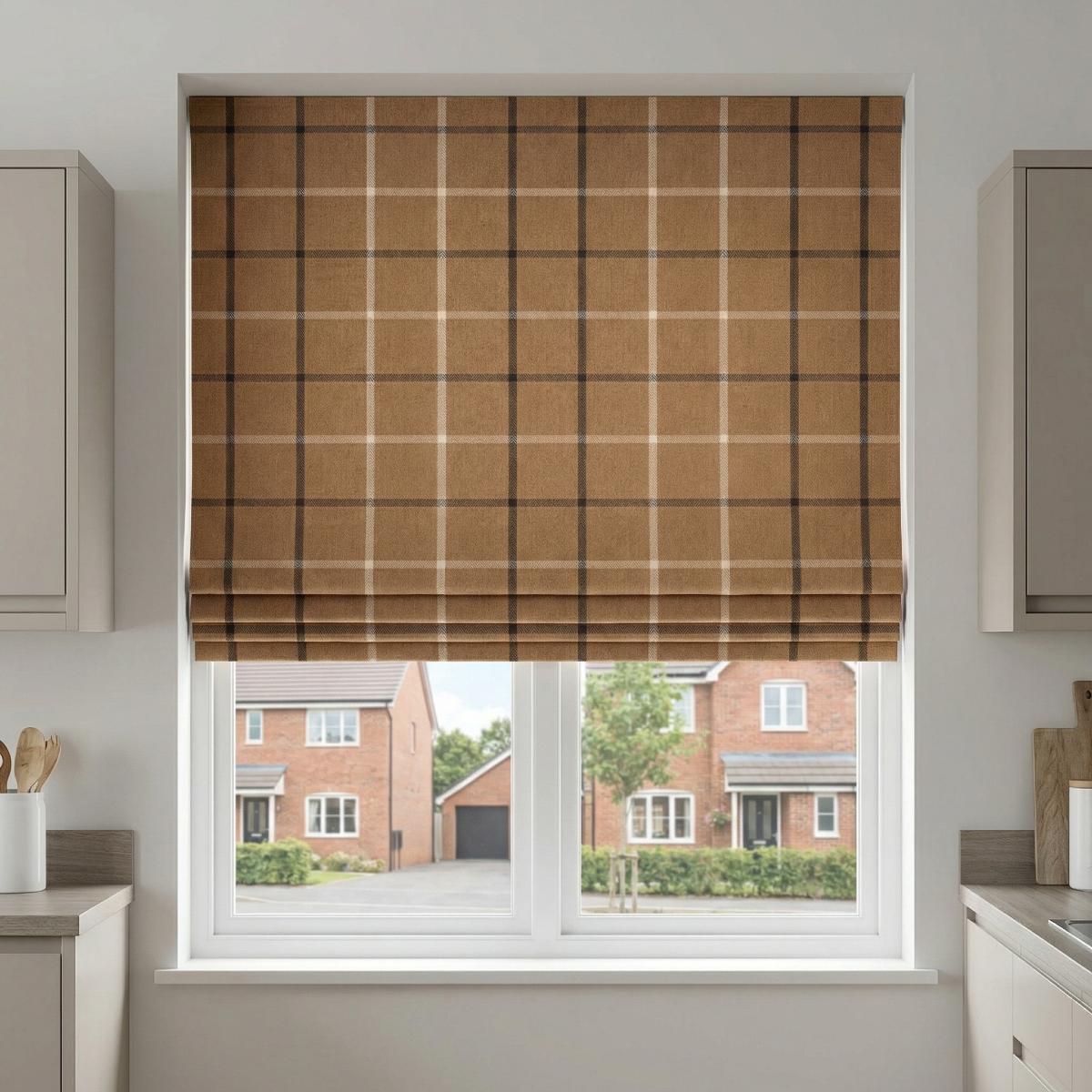 Mull Made to Measure Roman Blind Latte