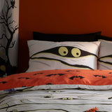Mummy Glow In The Dark Halloween Polycotton Duvet Cover Set - Mummy Halloween Duvet Cover Set In White 2