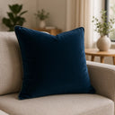 Meridian Velvet Piped Cushion Cover 22" x 22" (55cm x 55cm) by Paoletti