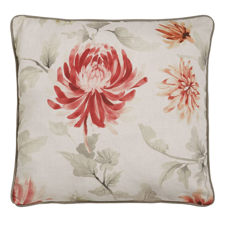 Nadia Floral Cushion Cover - Nadia Cushion In Red 43 X 43Cm 2