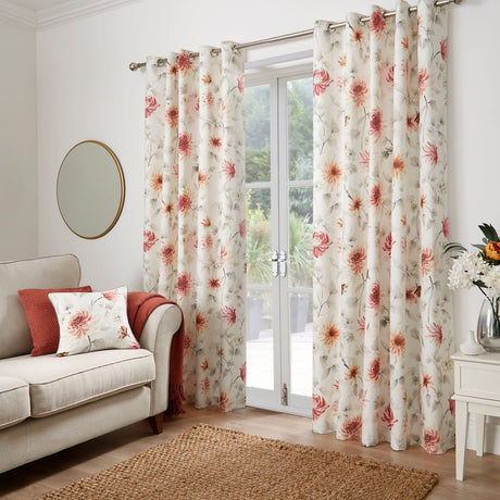 Nadia Floral Cushion Cover - Nadia Cushion In Red 43 X 43Cm 3
