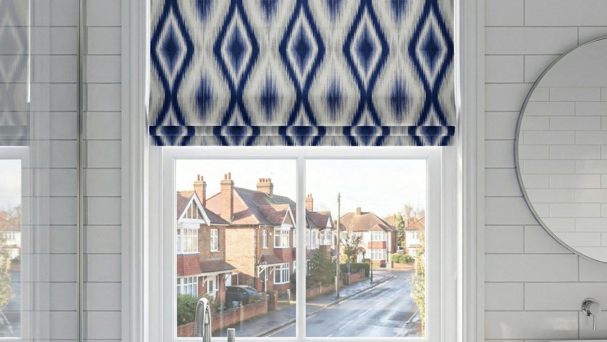 Nepal Made to Measure Roman Blind Blue