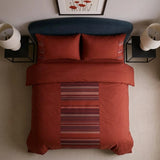 New York Faux Silk Red Duvet Cover Bedding Set-2