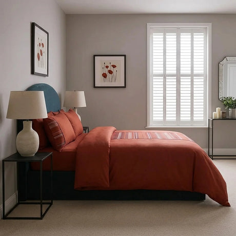 New York Faux Silk Red Duvet Cover Bedding Set-3