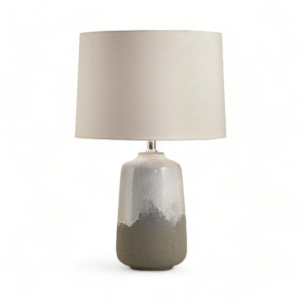 Noah Table Lamp - Raw Grey Crackle Base 46cm