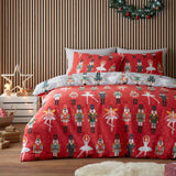 Nutcracker Red Christmas Polycotton Duvet Cover Set