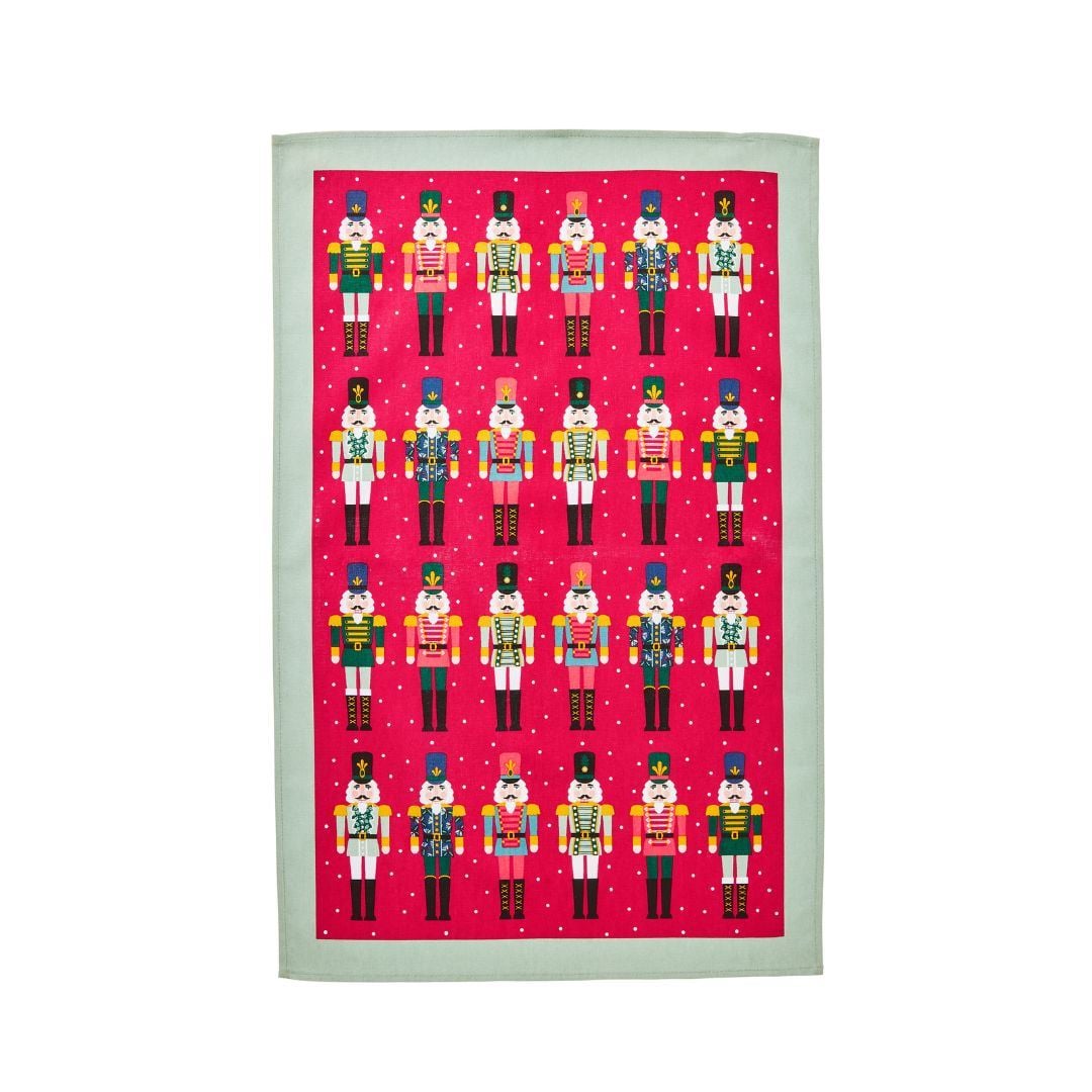 Ulster Weavers Nutcracker Parade Recycled Cotton Christmas Tea Towel Red - Nutcracker Parade Recycled Cotton Tea Towel In Red 3