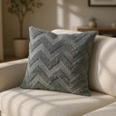 Nyla Zig Zag Cushion Cover 17x17" (43x43cm) by Emma Barclay