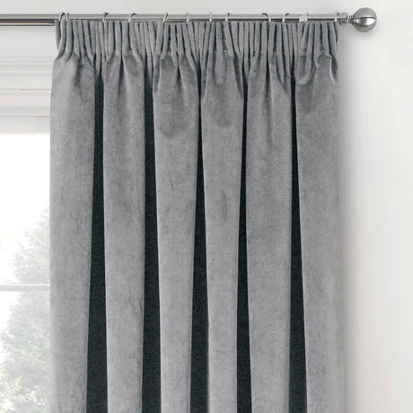 Oxford Velvet Blackout Tape Top Pencil Pleat Curtains by Enhanced Living