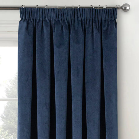 Oxford Velvet Blackout Tape Top Pencil Pleat Curtains by Enhanced Living