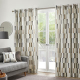 Oakland Beige Cotton Eyelet Curtains Light Filtering