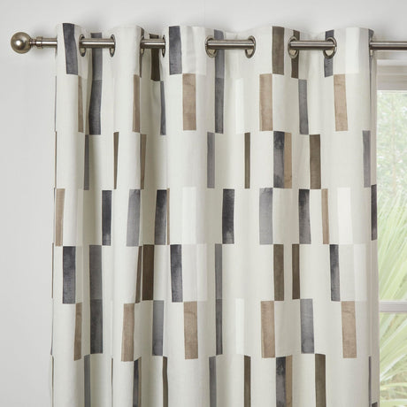 Oakland Beige Cotton Eyelet Curtains Light Filtering - Oakland Eyelet Curtains In Natural 2