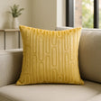 Oboe Geometric Velvet Cushion Cover 45cm x 45cm (18"x18") - Ochre