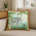 Odisha Scene Cushion Cover / Filled Cushion 20" x 20" (50cm x 50cm) by Paoletti
