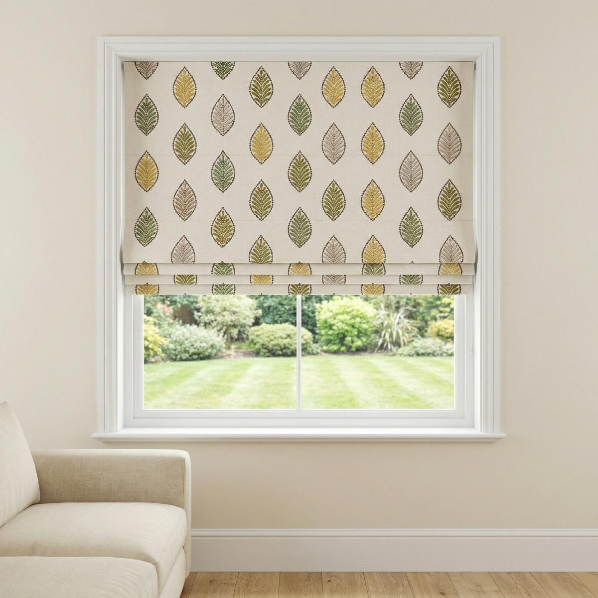 Ollie Made to Measure Roman Blind Green
