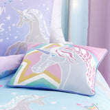 Ombre Unicorn Lilac Kids Duvet Cover Set - Ombre Unicorn Duvet Cover Set In Lilac 4
