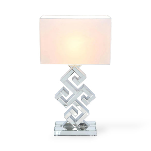 Onchan Mirrored Glass Table Lamp 74cm