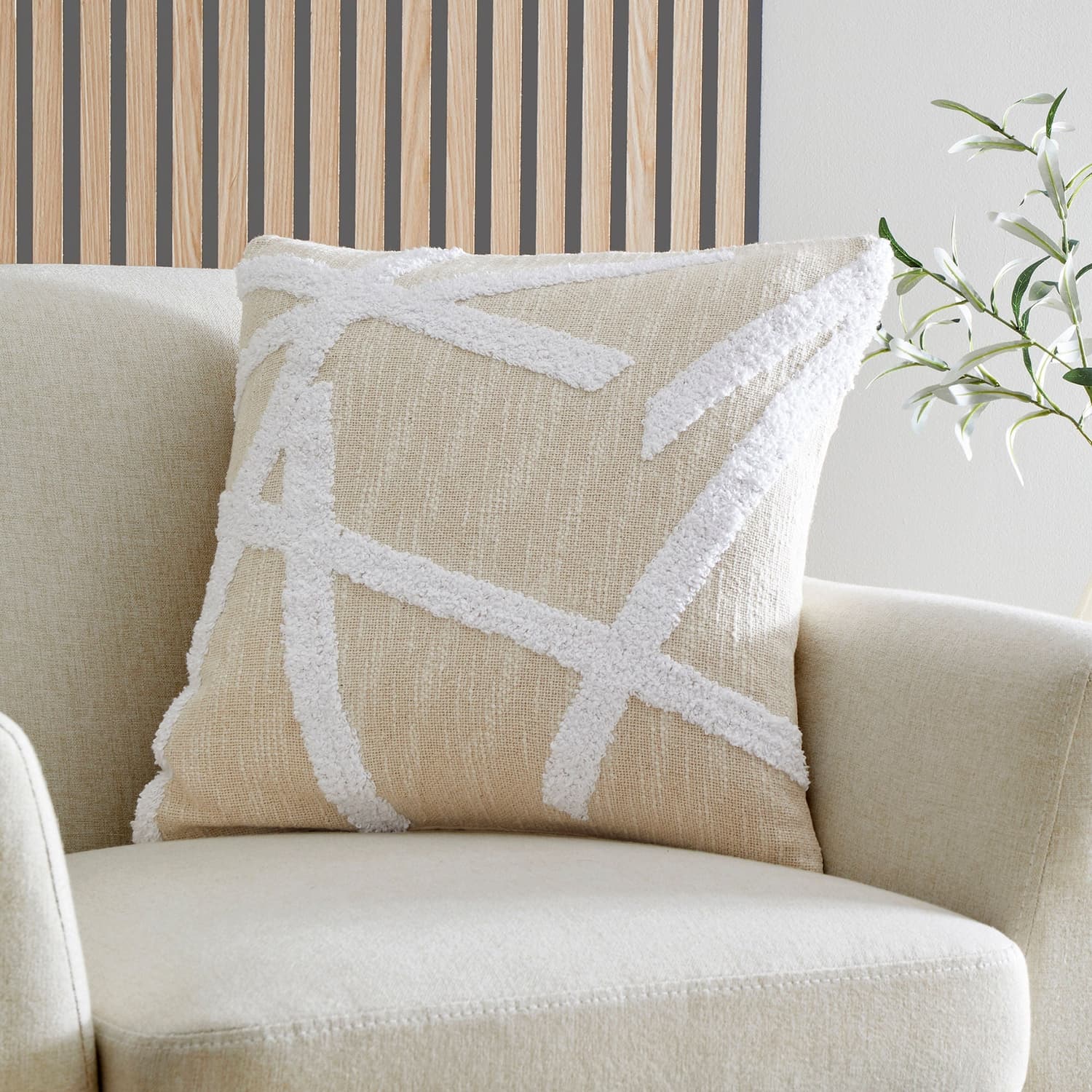 Otto Filled Cushion 43cm x 43cm - Natural