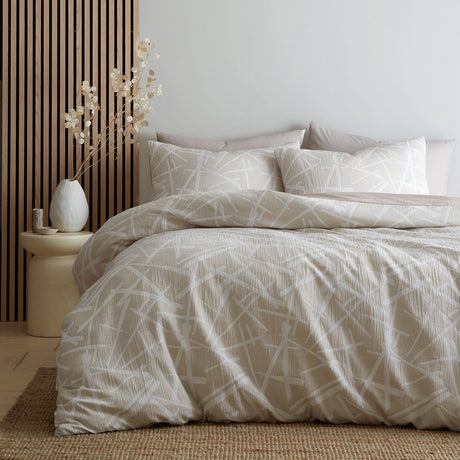 Otto Soft Microfibre Duvet Cover Set - Natural