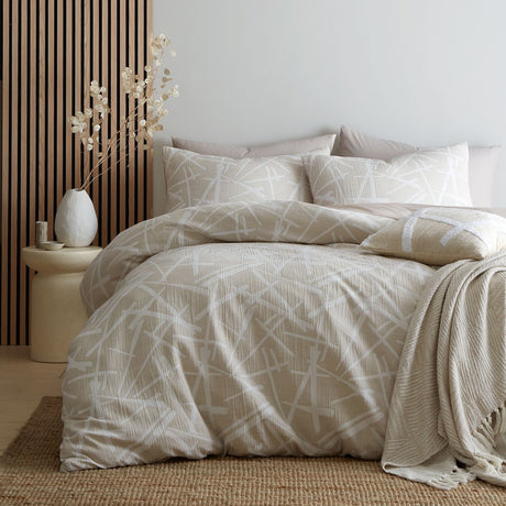 Otto Soft Microfibre Duvet Cover Set - Natural - Otto Duvet Cover Set In Natural 4