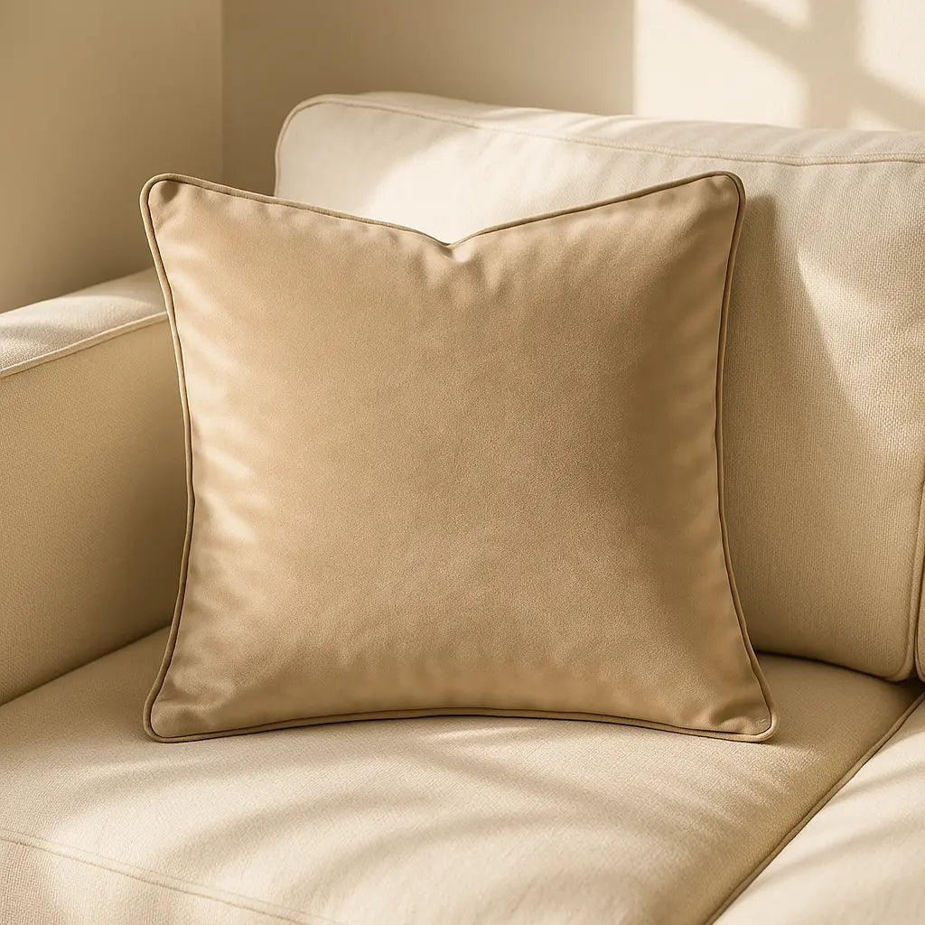 Oxford Velvet Cream Cushion Cover
