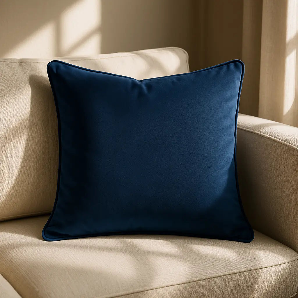 Oxford Velvet Cushion Cover - Navy
