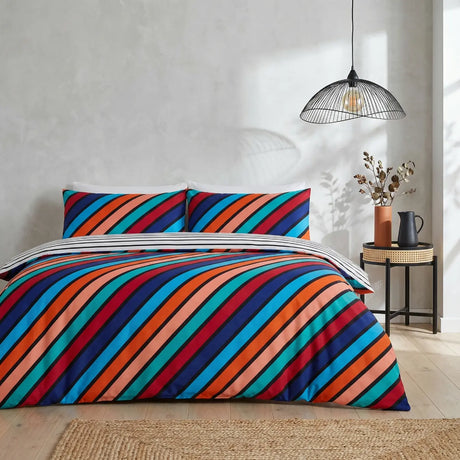 Oxford Stripe Duvet Cover Set - Bright