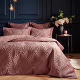 Palmeria Quilted Duvet Cover Set - Blush