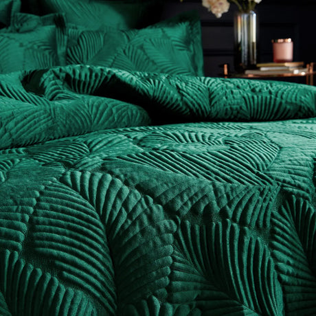 Palmeria Quilted Duvet Cover Set by Paoletti