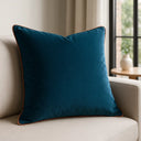 Meridian Velvet Piped Cushion Cover 22" x 22" (55cm x 55cm) by Paoletti