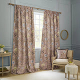 Porcelain Garden Tape Top Pencil Pleat Curtains - Blush