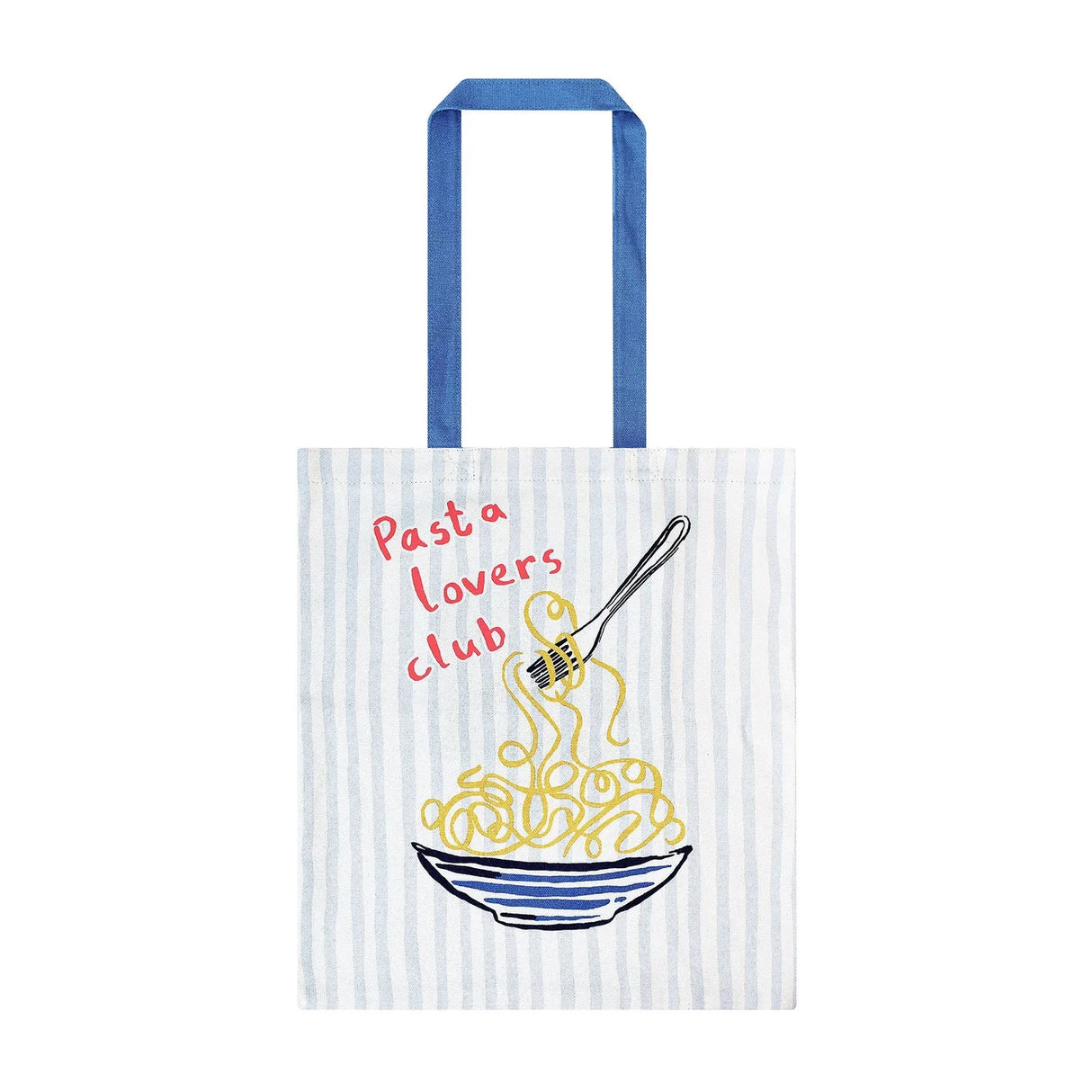 Pasta Lovers Club Tote Shopping Bag in Yellow