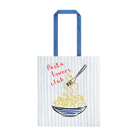 Pasta Lovers Club Tote Shopping Bag in Yellow