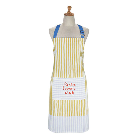 Pasta Lovers Club Cotton Apron in Yellow