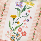 Petals & Prose Cotton Tea Towel in Pink