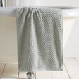 Popcorn Check 550 GSM Bathroom Towels - Green