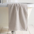 Popcorn Check 550 GSM Bathroom Towels - Natural