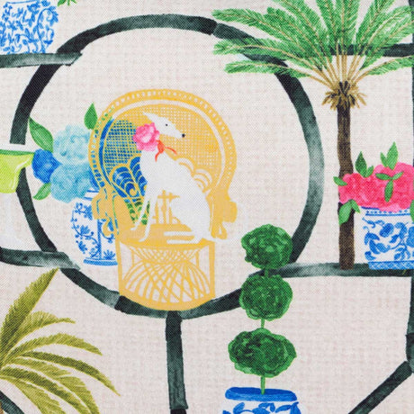 Palm Royale Club Outdoor Cushion Cover / Filled Cushion 18" x 18" (45cm x 45cm) by furn.