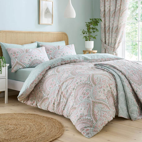 Palais Polycotton Duvet Cover Set - Green - Palais Duvet Cover Set In Green 4