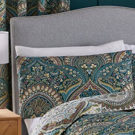 Palais Polycotton Duvet Cover Set - Teal - Palais Duvet Cover Set In Teal 2