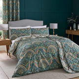 Palais Polycotton Duvet Cover Set - Teal - Palais Duvet Cover Set In Teal 4