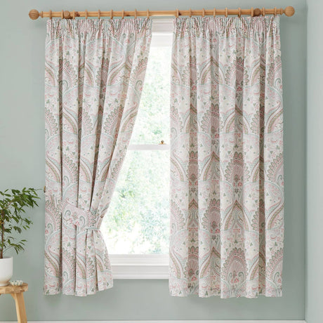 Palais Lined Pencil Pleat Tape Top Curtains Thermal Light Filtering - Green