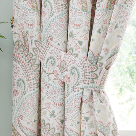 Palais Lined Pencil Pleat Tape Top Curtains Thermal Light Filtering - Green - Palais Pencil Pleat Curtains In Green 4