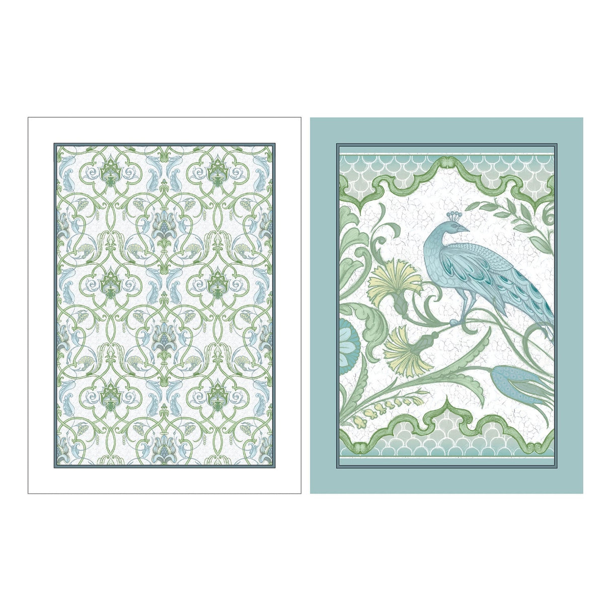 Laurence Llewelyn-Bowen Palm Court Green Paisley Tea Towel 2 Pack - Palm Court Cotton Tea Towel 2 Pack In Green 2